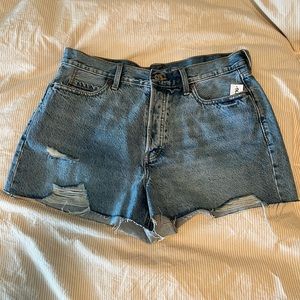 Old Navy High Waisted A-Line Cut-Off Denim Shorts